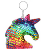 Sequin Keychain - Rainbow Unicorn Head - Keene's