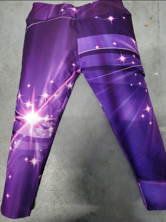 Purple night  Capris (no pockets)