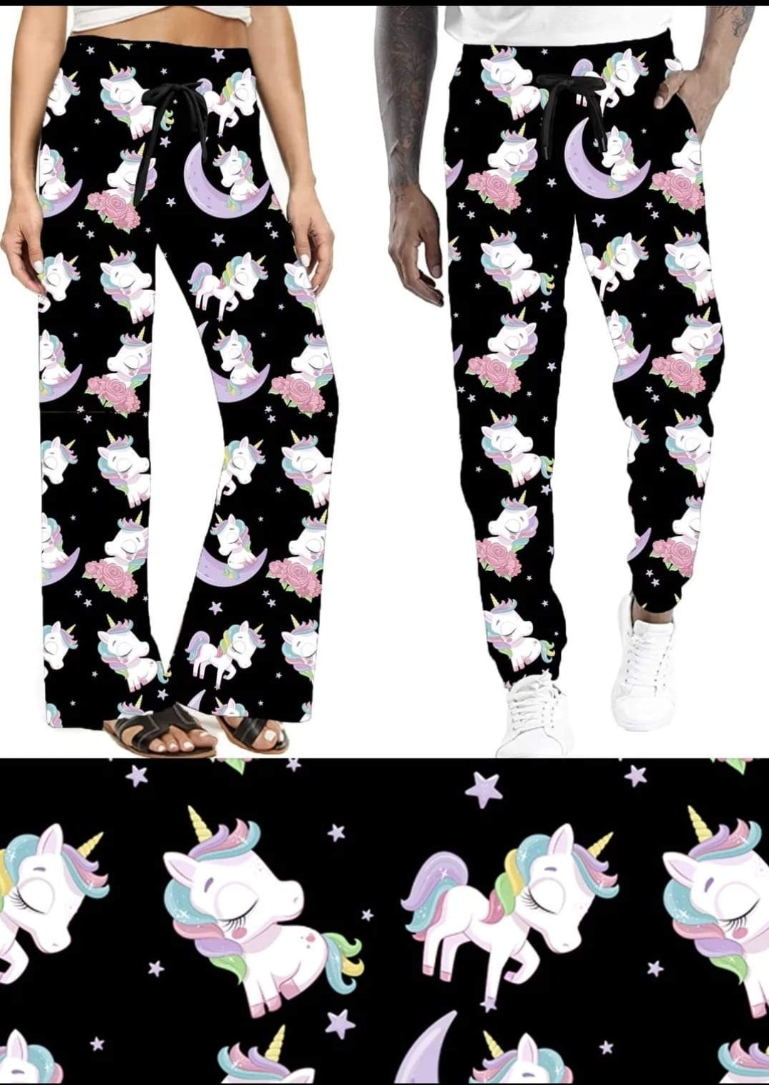 Unicorn Dreams leggings, capris, Jogger Shorts 4" & 7"