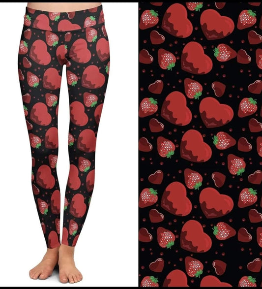 Strawberry Delight Leggings and lounge pants with pockets