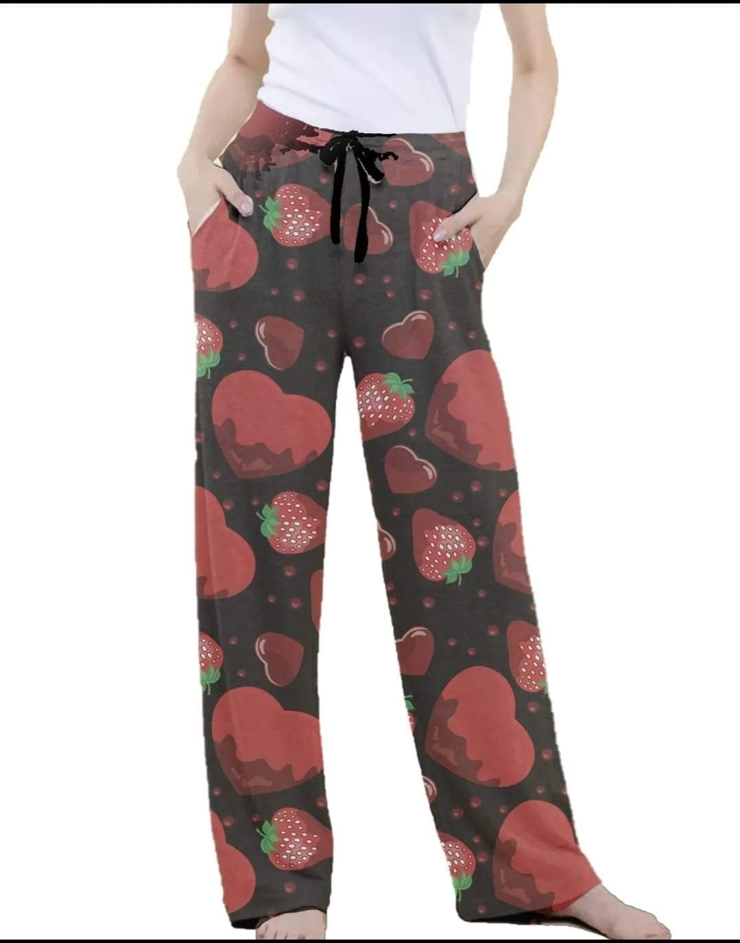 Strawberry Delight Leggings and lounge pants with pockets