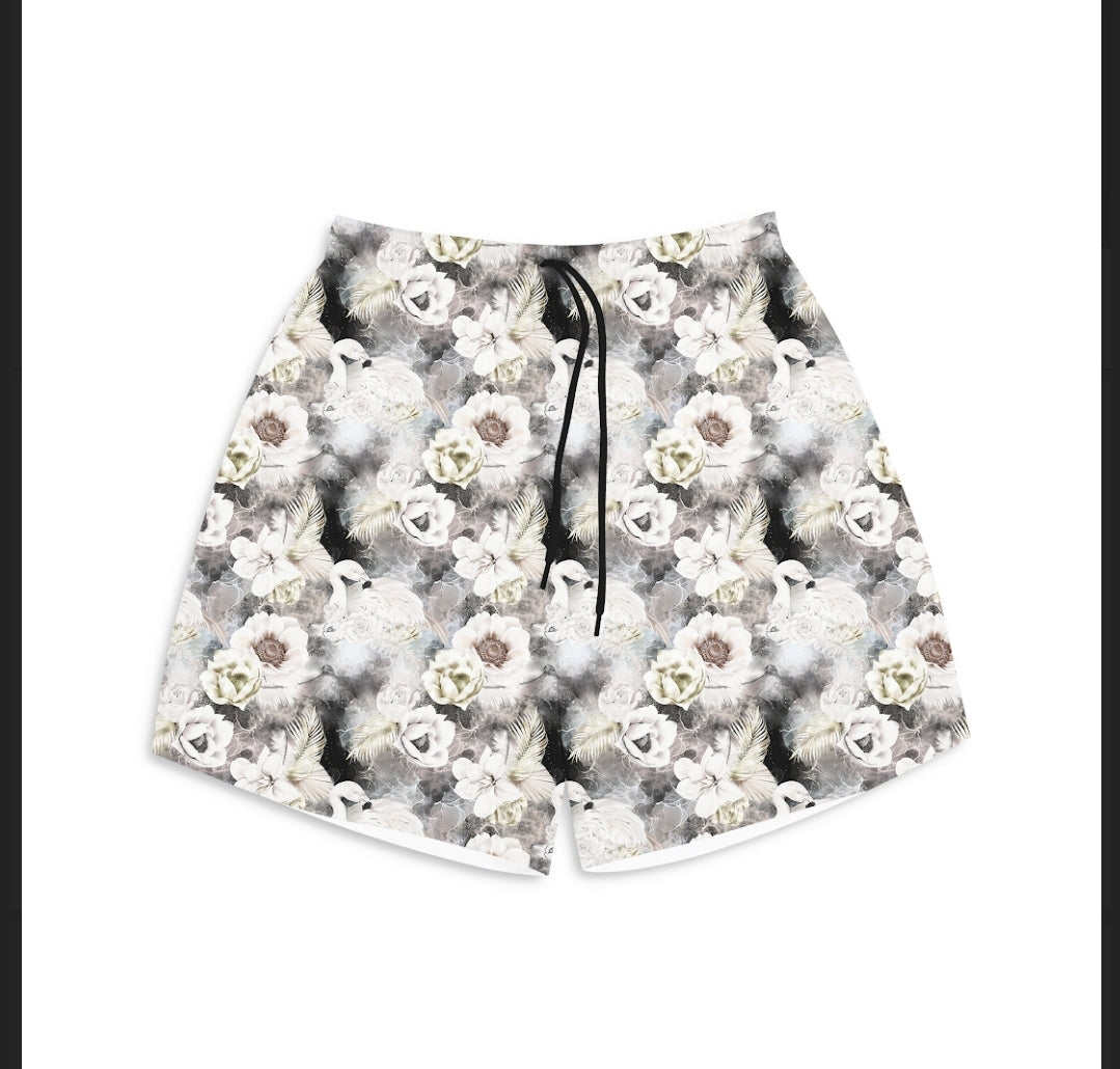 Floral swan Leggings with pockets