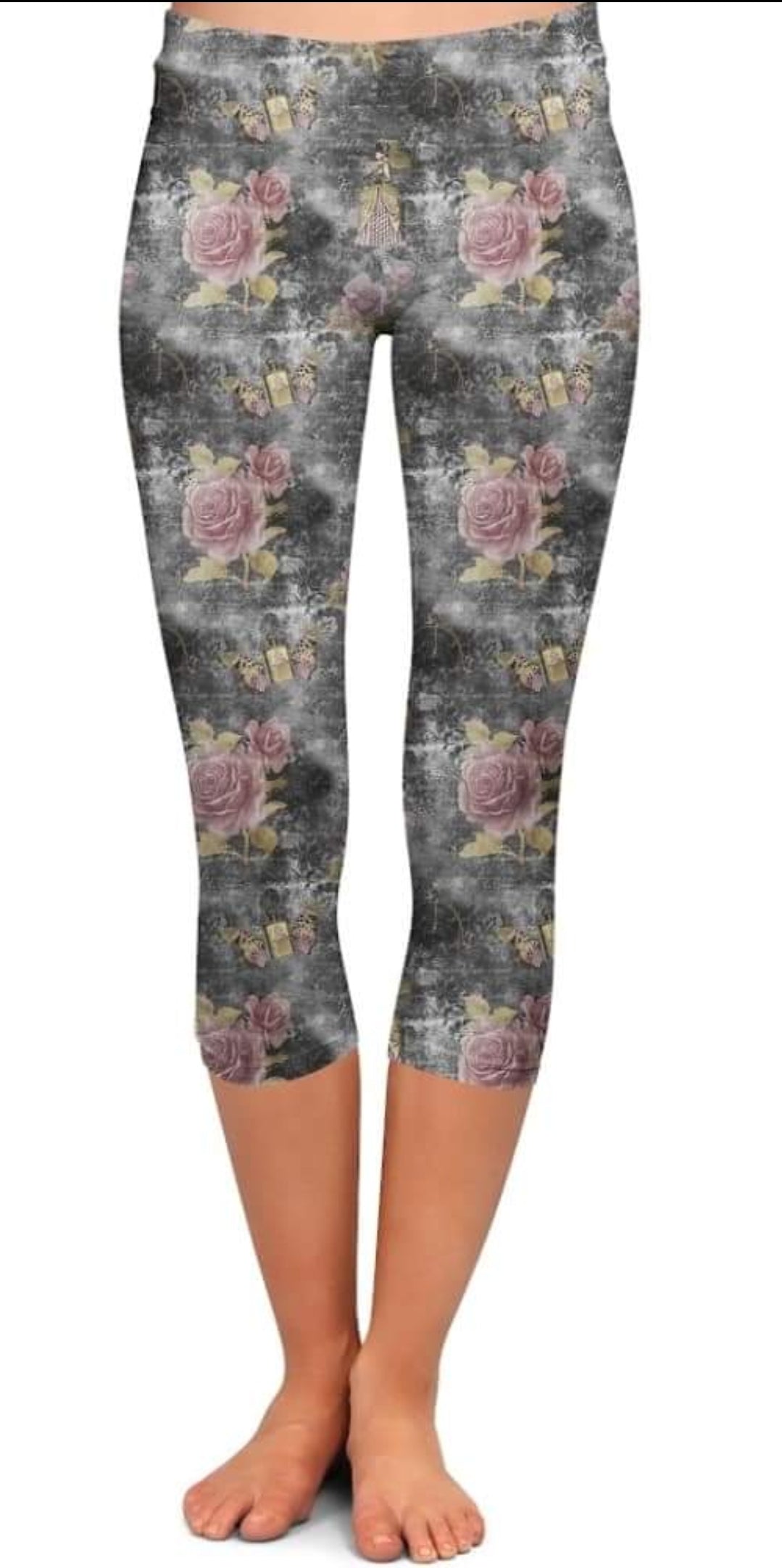 Dark Summer Rose Leggings