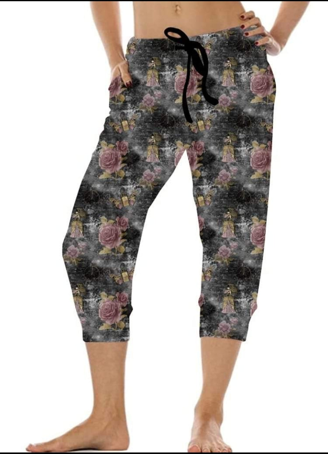 Dark Summer Rose Leggings