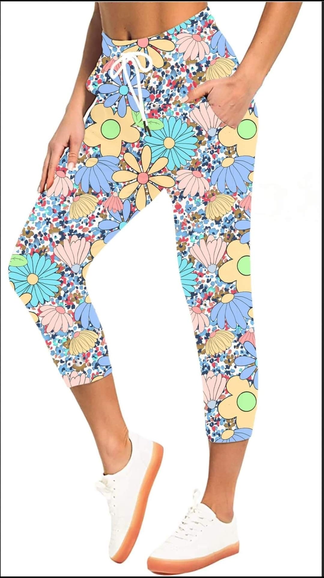 Cartoon Daisy Capri and Capri Lounge Pants