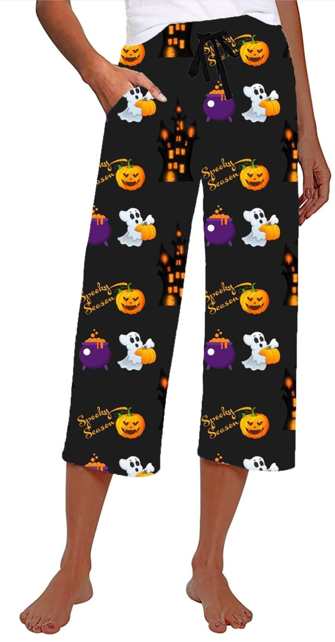 Spooky Season Leggings, Capris, full-length lounger, and capri lounge and joggers