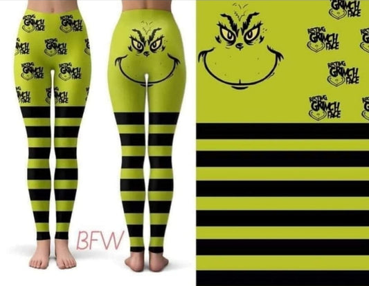 Grinch Butt II Leggings, Capris, Full and Capri length loungers and joggers