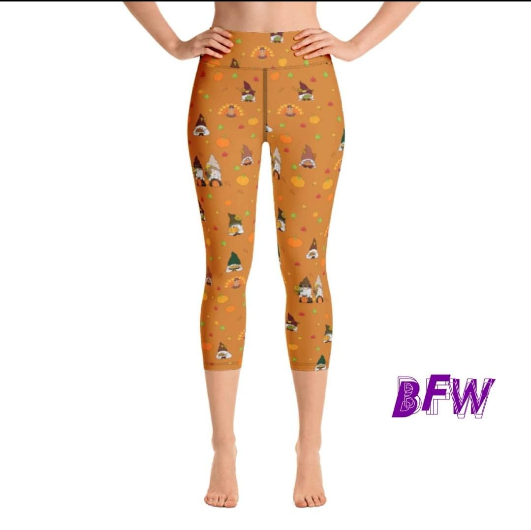 Fall Gnome leggings, Capris, and Lounge Pants with pockets