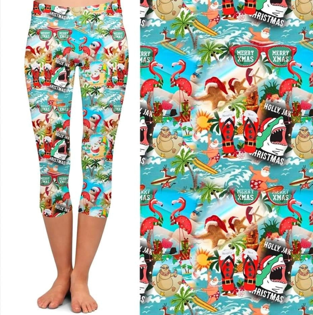 Summer Christmas leggings, capris, joggers and skorts with pockets