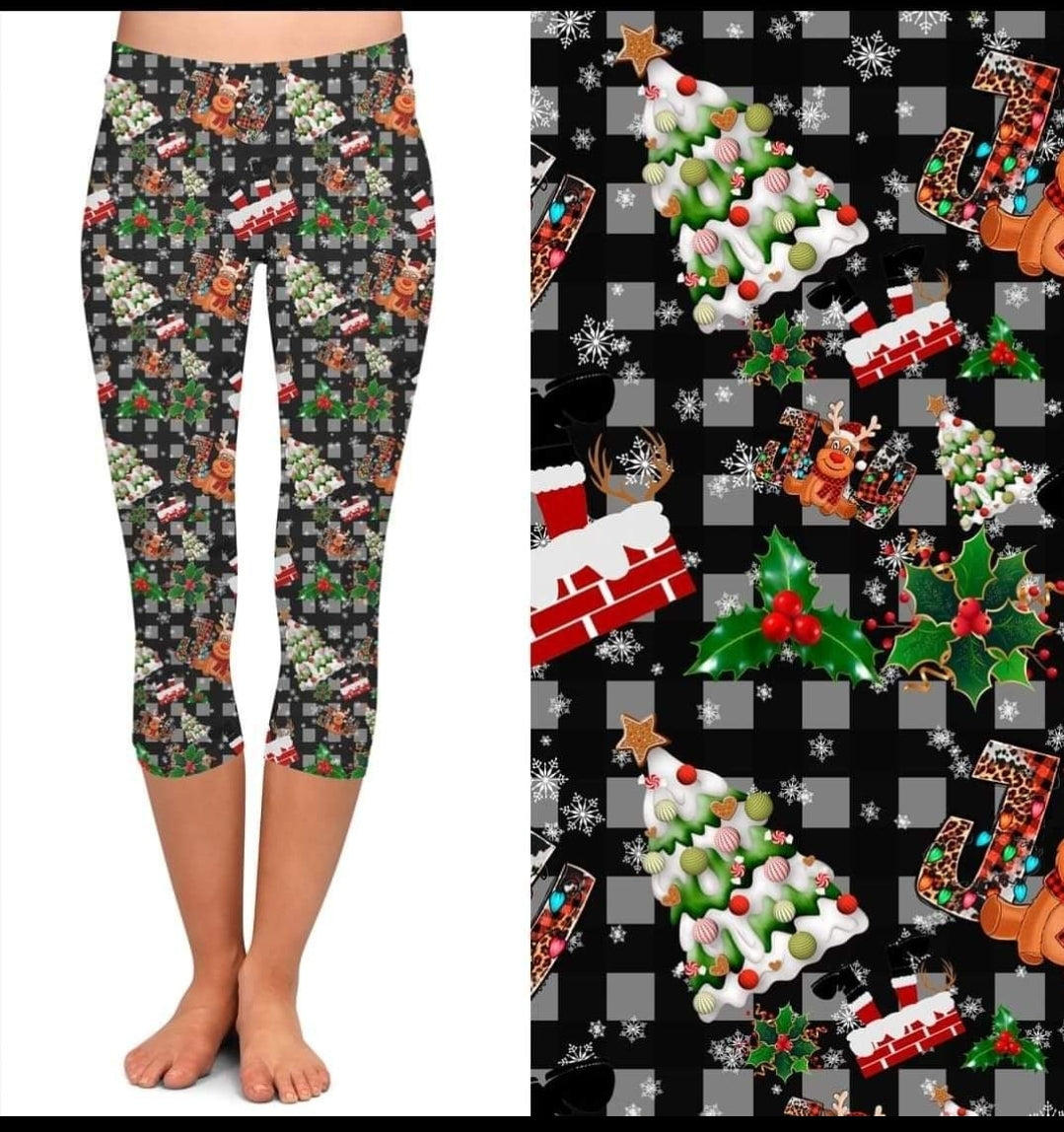 Holly Jolly leggings and skorts with pockets