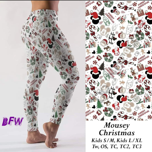 Mousey Christmas leggings and capris with pockets