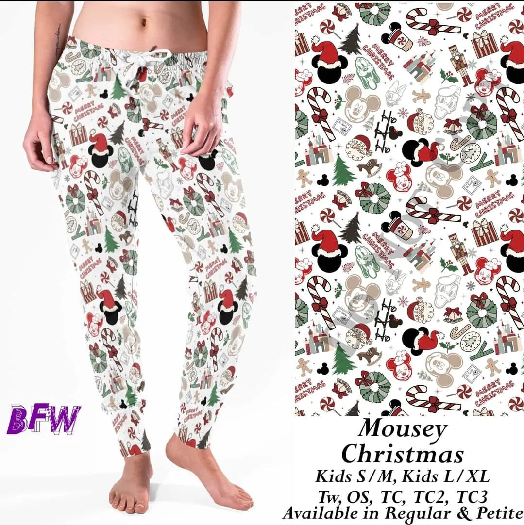 Mousey Christmas leggings and capris with pockets