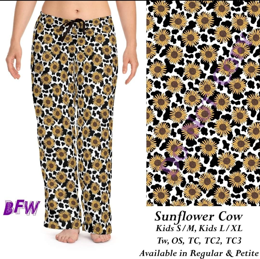 Sunflower cow leggings with pockets