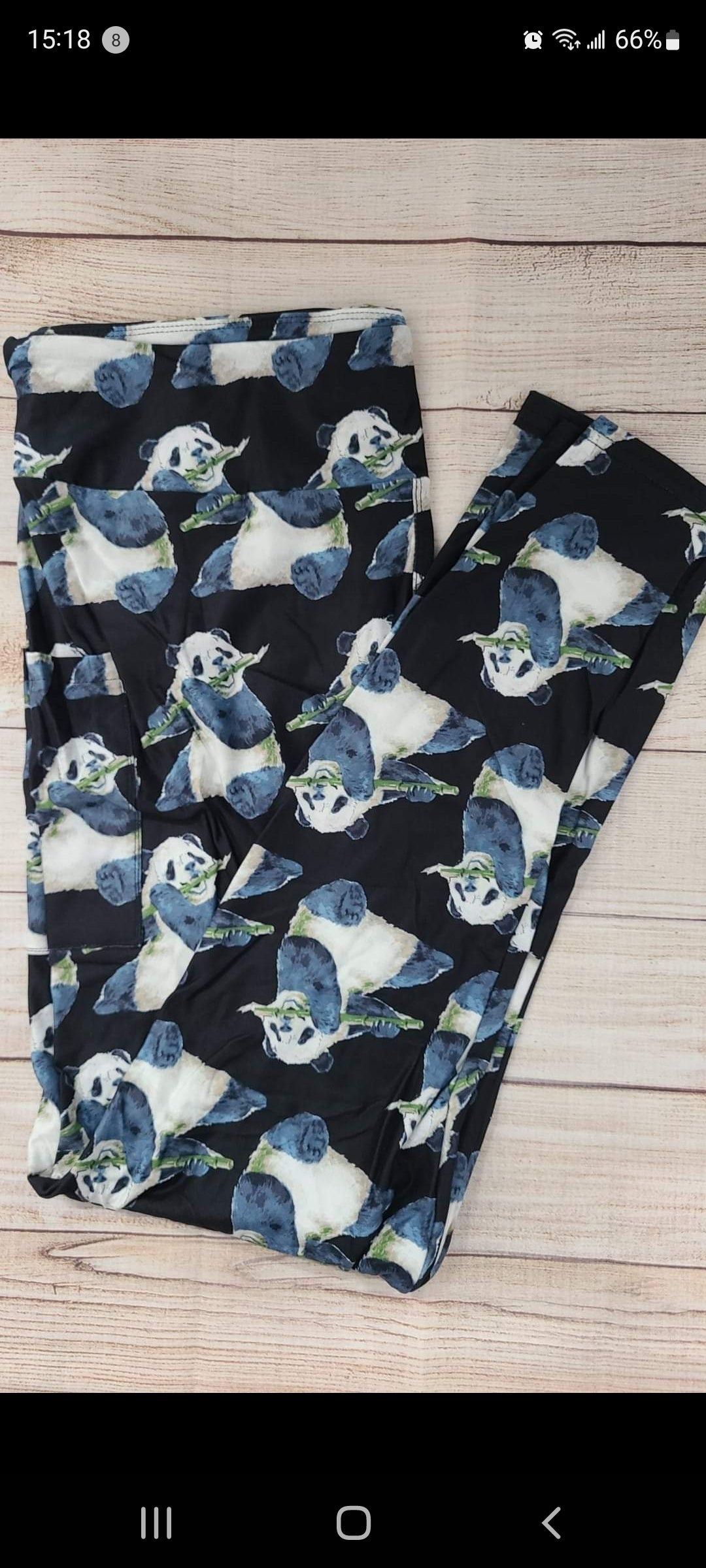 Panda love leggings with pockets