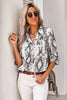 Animal Print Pocketed Button Down Top - Keene's