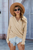 V Neck Wrap Front Knitted Top - Keene's