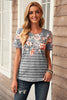 Floral And Stripe T-Shirt - Keene's