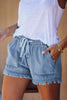 Pocketed Frayed Denim Shorts - Keene's