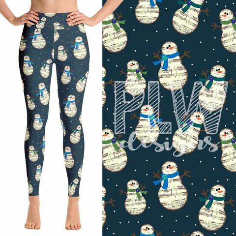 Custom Musical Snowmen Leggings - Keene's