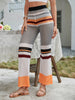 Multicolored Openwork Flare Knit Pants - Keene's