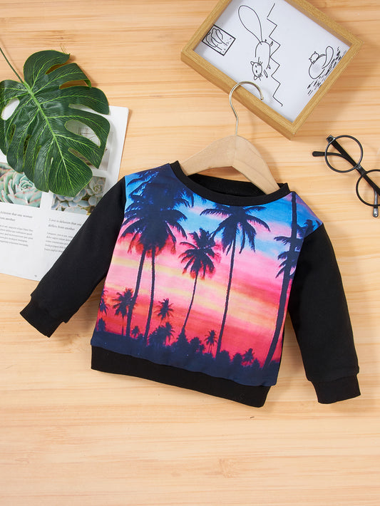 Baby Coconut Palm Pattern Sweatshirt - Keene's