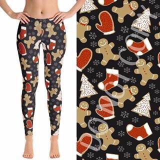 Custom Gingerbread Cookie Leggings - Keene's