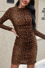 Leopard Print High Neck Dress - Keene's