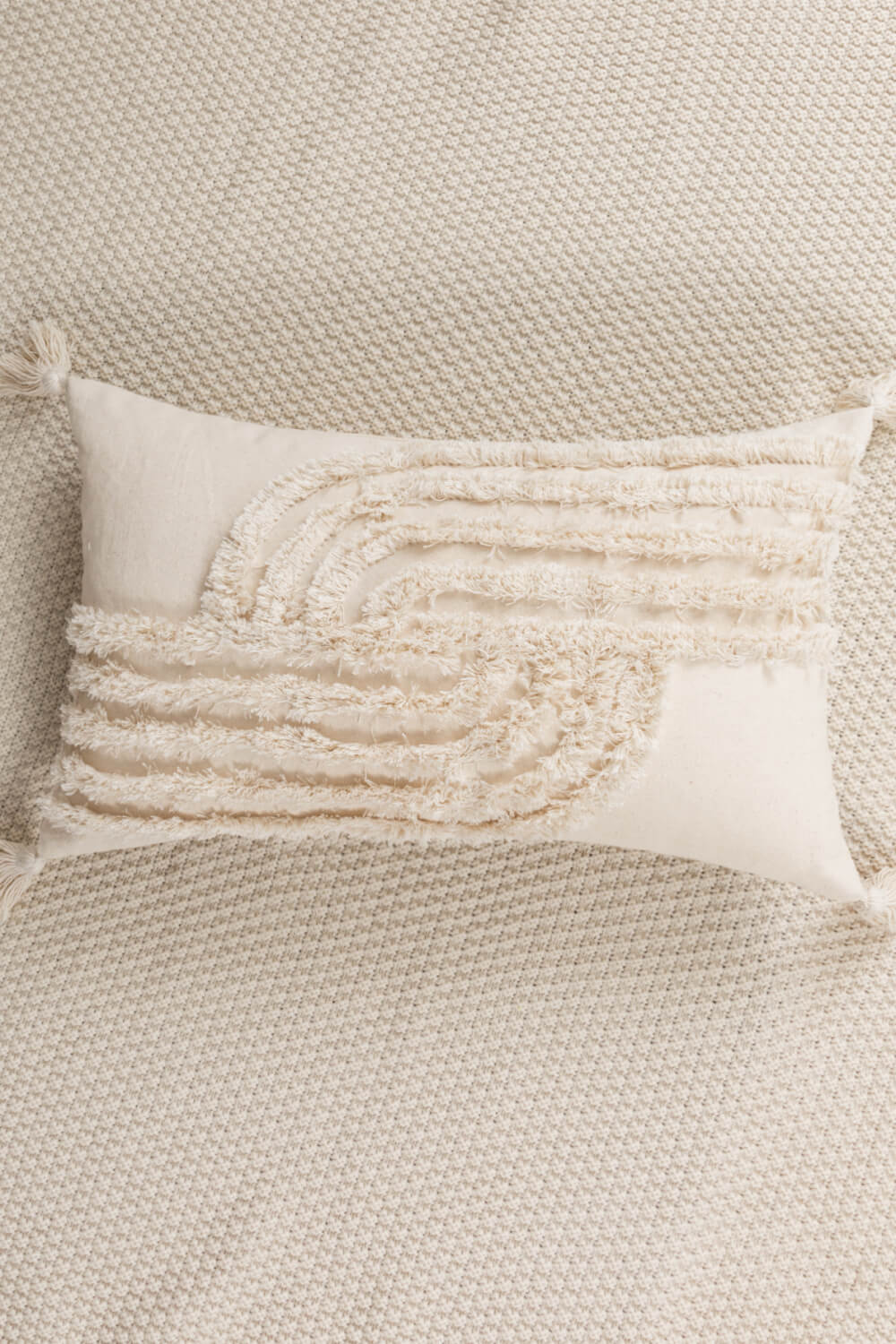 Fringe Trim Decorative Throw Pillow Case