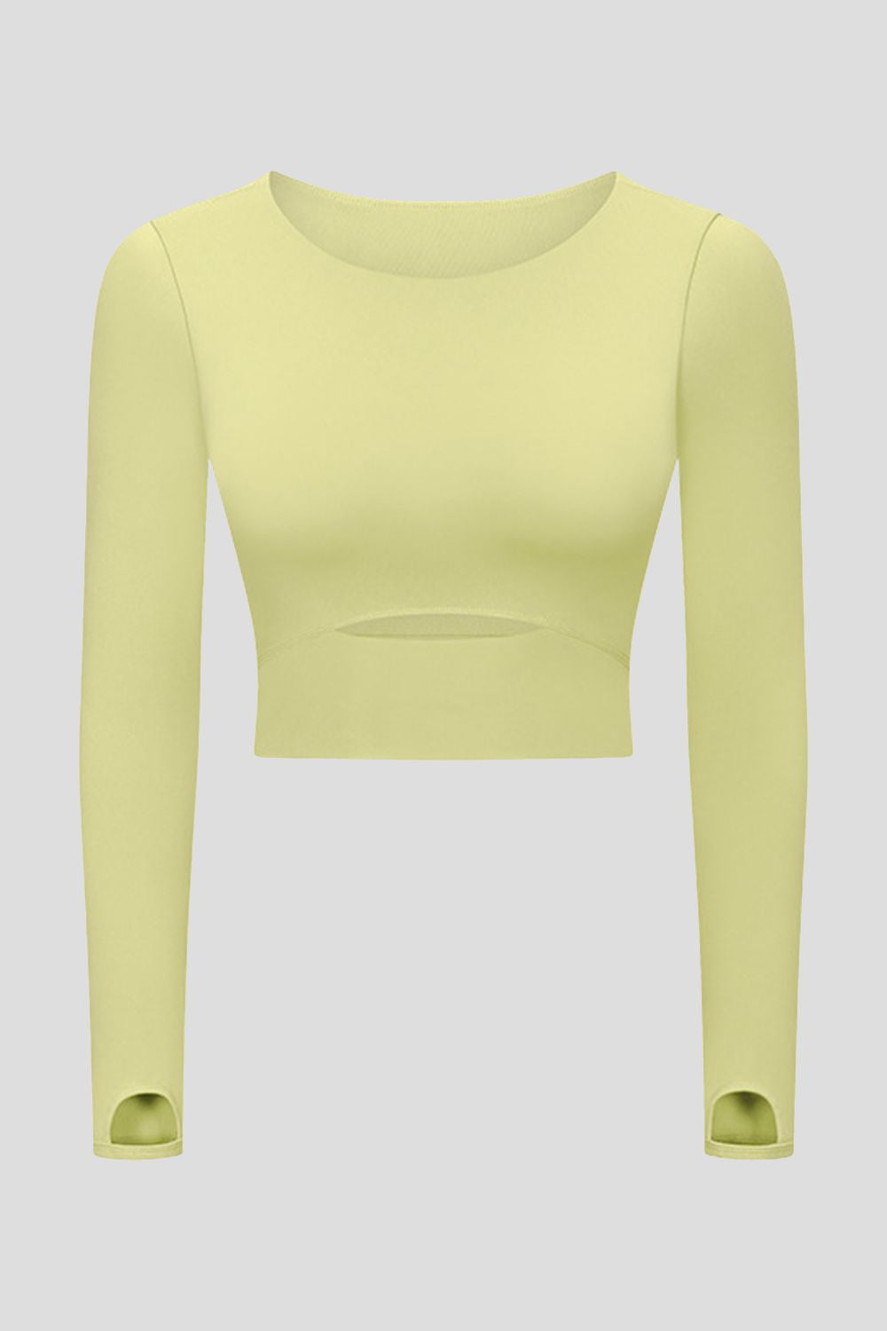 Cut Out Front Crop Yoga Tee - Keene's