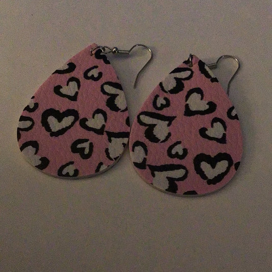 Heart Earrings - 2023 Collection - Pink Black Heart