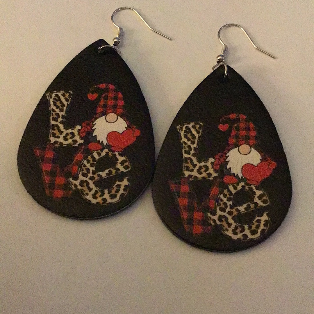 Heart Earrings - 2023 Collection - Black LOVE Gnome