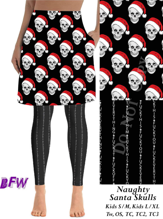 Santa Skulls skirted leggings