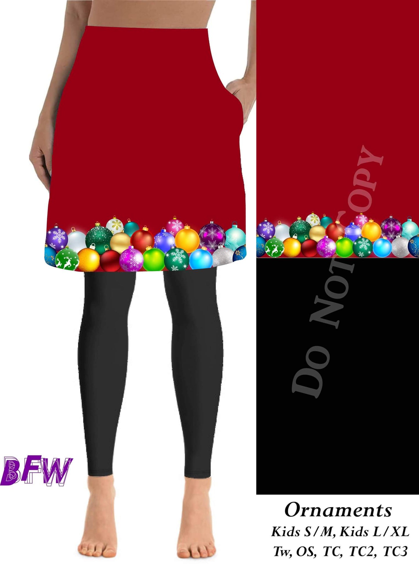 Ornaments skirted leggings