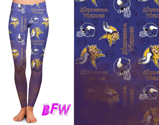 Minnesota Football smoke print leggings